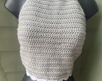 Cloudy Skies Halter Crop Top