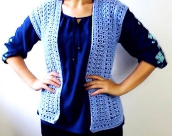 Crocheted vest,Vest for layering,Crocheted jacket,Sleeveless vest,Winter vest, Vest for fall,Spring vest,Crochet outfit,Cardigan
