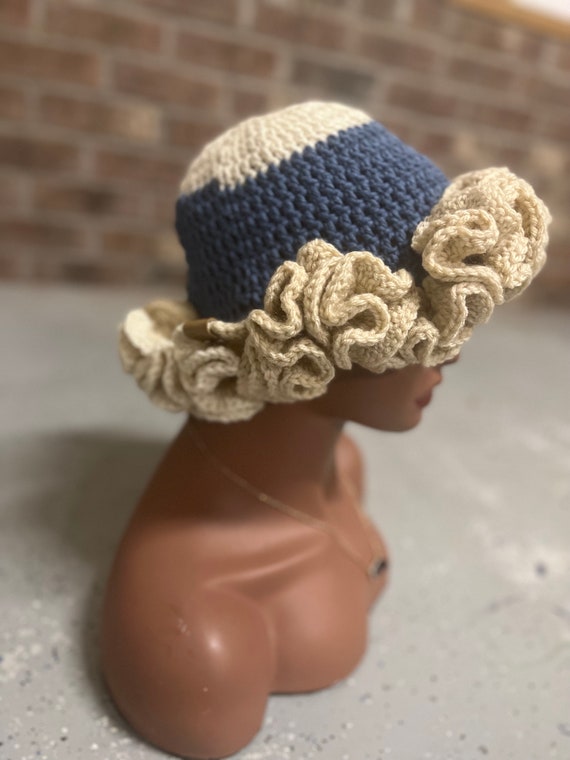 Crocheted Ruffle Hat - Etsy display picture 1
