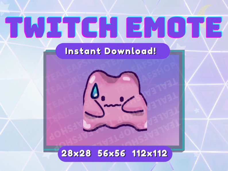 Pokemon Emote Ditto Shy Emote Instant Download Shy Boi Shy Twitch Emotes Loyalty Bit Cheer Emote Digital Art Collectibles Myriam Com Tn
