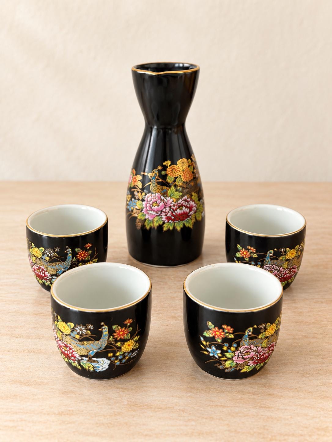  BLACK ON CANE ブラックオンケーン ポットセット！ Sake Set Black - Etsy