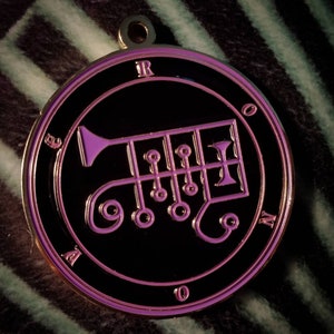 Sello de Ronove // Sigilo del demonio Ars Goetia // Medallón ritual goético de la Llave menor de Salomón // Collar