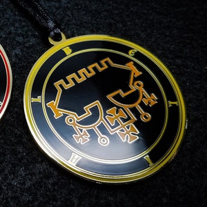 Seal of Belial  // Ars Goetia Demon Sigil // Lesser Key of Solomon Goetic Ritual Medallion // Occult  Necklace Talisman Amulet Pendant