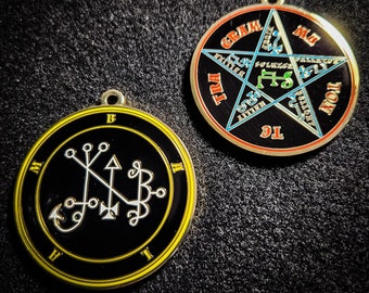 Seal of Balam // Ars Goetia Demon Sigil Necklace // Lesser Key of Solomon Goetic Ritual Amulet -  Lemegeton Magick Occult Lamen