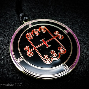 Seal of Amon Lamen / Ars Goetia Demon Sigil Necklace / Lesser Key of Solomon Goetic Ritual Pendant / Occult Magick Amulet Lemegeton Grimoire