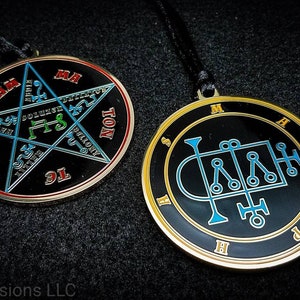 Seal of Malphas Necklace  // Ars Goetia Demon Sigil // Lesser Key of Solomon Goetic Ritual Medallion Lemegeton Esoteric Occult Grimoire