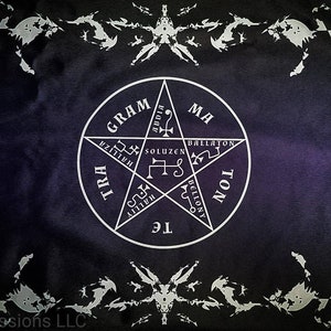 Pentacle of Solomon Altar Cloth // Lesser Key of Solomon Sigil Altar cloth // Tetragrammaton Wall Hanging