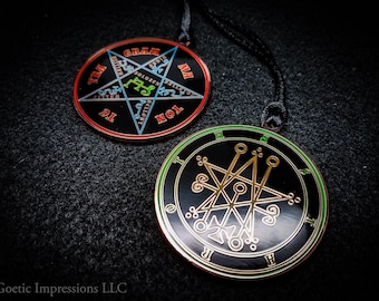 Astaroth Sigil Pendant // Ars Goetia Demon Sigil Necklace // Lesser Key of Solomon Goetic Seal Ritual Medallion /  Occult Fallen Angel