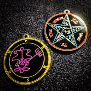 King Purson Sigil Necklace // Ars Goetia Demon Seal Amulet // Lesser Key of Solomon Goetic Ritual Medallion