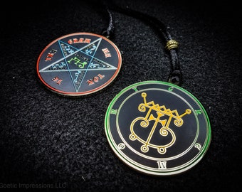 Copper Gremory Sigil Necklace // Ars Goetia Demon seal // Lesser Key of Solomon Goetic Ritual Medallion //   Occult Talisman