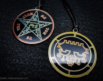 Belial Sigil Necklace // Ars Goetia Demon Seal Lamen // Lesser Key of Solomon Goetic Ritual Pendant // Occult Talisman Amulet