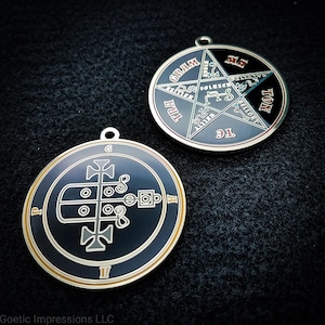Seal of Gaap  // Ars Goetia Demon Sigil // Lesser Key of Solomon Goetic Ritual Medallion //  Necklace Tetragrammaton Occult Grimoire