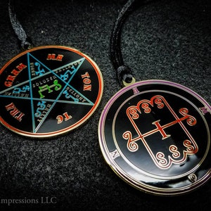 Amon Sigil Necklace / Ars Goetia Demon Seal Medallion / Lesser Key of Solomon Goetic Ritual Pendant / Occult Magick Amulet Lemegeton