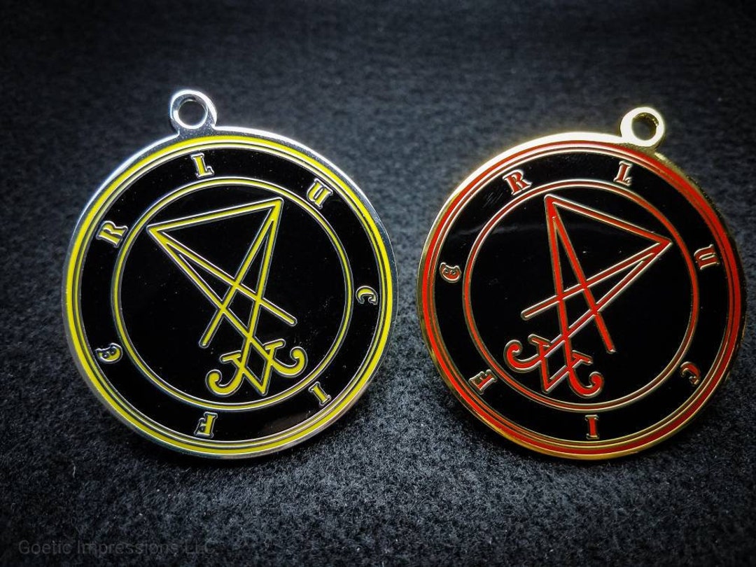 Lucifer Sigil Pendant, Satanic Left Hand Path Medallion - Etsy