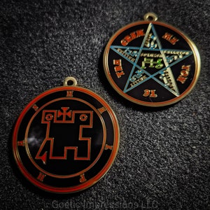 Halphas Sigil Necklace // Ars Goetia Goetic Demon Seal Pendant // Lesser Key of Solomon Magick Ritual Medallion for Demon Summoning