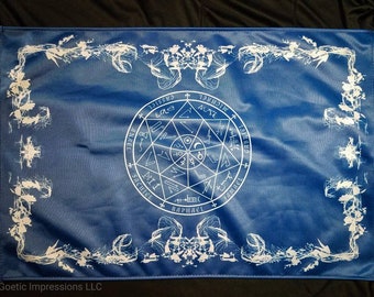 Archangel Seal Altar Cloth // Sigils of the 7 Planetary Archangels with the Spirit and Intelligences from Agrippa and Heptameron Grimoire