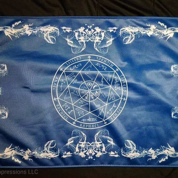 Archangel Seal Altar Cloth // Sigils of the 7 Planetary Archangels with the Spirit and Intelligences from Agrippa and Heptameron Grimoire