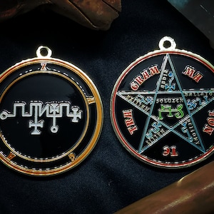 Zagan Sigil Necklace // Ars Goetia Demon Demon // Lesser Key of Solomon Goetic Ritual Medallion //   Tetragrammaton Occult Occultism