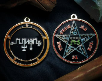 Zagan Sigil Necklace // Ars Goetia Demon Demon // Lesser Key of Solomon Goetic Ritual Medallion //   Tetragrammaton Occult Occultism
