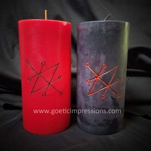 Azazel Sigil Candle, demon seal candle for devotional summoning