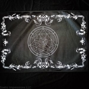 Black Archangel Seal Altar Cloth // Sigils of the Seven Planetary Archangels