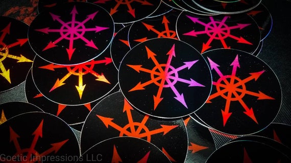 Chaos Star Sigil Holographic Sticker: (3