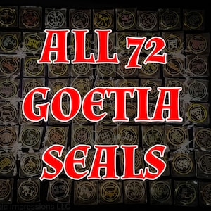 All 72 Ars Goetia Seal Medallions / Goetic demon sigils from the Lesser Key of Solomon Grimoire, Ritual Accurate Black Magick Lamen Talisman