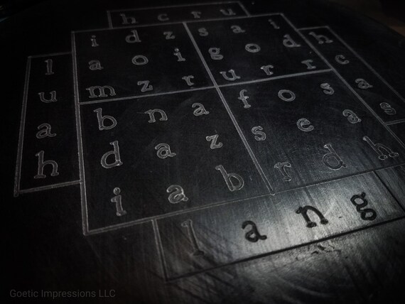 Enochian Tablet of Nalvage - Made to Order Black Wax