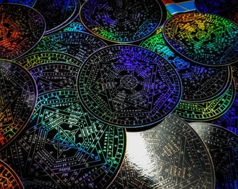 Sigillum Dei Aemeth Holographic Sticker // Henochian Magick Sticker