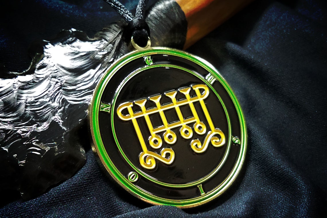 Gusion Sigil Pendentif Ars Goetia Demon Seal Collier Etsy