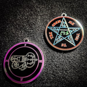 Seal of Shax // Ars Goetia Demon Sigil // Lesser Key of Solomon  Goetic Ritual Medallion // Necklace Black Magick Occult Pendant Lemegeton