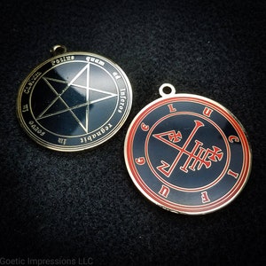 LUCIFUGE Sigil Anhänger, Satanisches Ritual Medaillon
