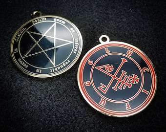 LUCIFUGE Sigil Pendant, Satanic Ritual Medallion