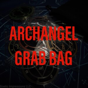 Archangel Grab Bag / Angel Sigil Medallion Mystery Bag / Planetary Archangel Seals and Sigil Talismans of Agrippa and Heptameron