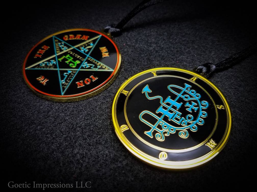 Asmodeus Ritual Asmoday Sigil Pendant // Asmodeus Seal Necklace // Ars Goetia Demon ...