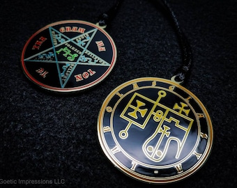 Glasya-Labolas Sigil Pendant // Lesser Key of Solomon Ars Goetia Demonic Seal Necklace   // Ceremonial Magick Demon Ritual Tools