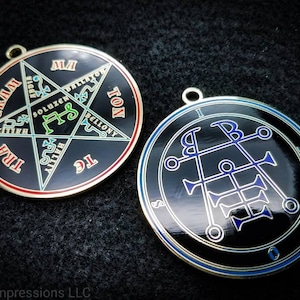 Ipos Sigil Necklace // Ars Goetia Demon Seal Pendant // Lesser Key of Solomon Goetic Ritual Lamen //  Occult Magick Amulet