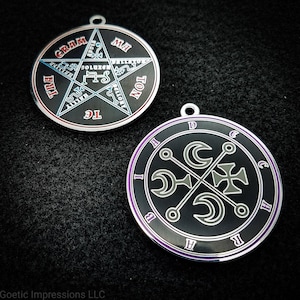 Seal of Decarabia  // Ars Goetia Demon Sigil // Lesser Key of Solomon Goetic Ritual Medallion //  Occult Necklace Tetragrammaton
