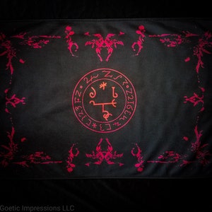 Beelzebub Altar Cloth // Satanic Decor or Wall Hanging image 1