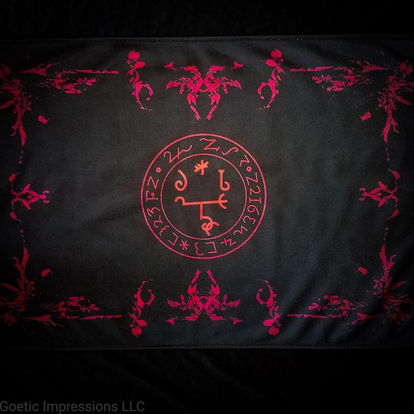 Beelzebub Altar Cloth // Satanic Decor or Wall Hanging