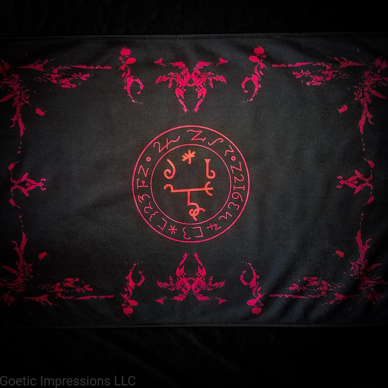 Beelzebub Altar Cloth // Satanic Decor or Wall Hanging image 1