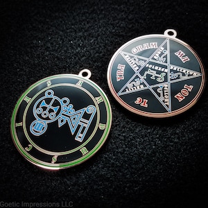 Amduscias Sigil Necklace // Ars Goetia Demon Seal // Lesser Key of Solomon Goetic Ritual Medallion // Demon Lamen
