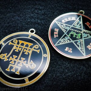 Seal of Foras Sigil Pendant // Ars Goetia Demon Sigil Necklace // Lesser Key of Solomon Goetic Ritual Medallion  for  Summoning Demons
