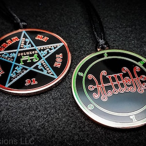 Seal of Sallos Sigil Talisman / Ars Goetia Demon Amulet / Lesser Key of Solomon Goetic Ritual Medallion / Tetragrammaton Occult Ritual Tools