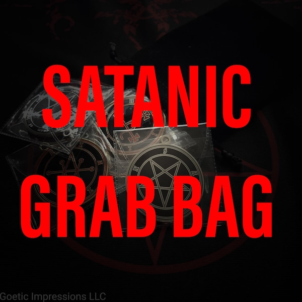 Satanic Grab Bag / Demon Sigil Medallion Mystery Bag / Black Magick Demon Seals and Sigil Talismans