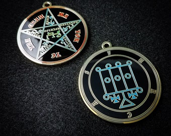 Furcas Demon Sigil Necklace // Ars Goetia Seal Lamen // Lesser Key of Solomon Goetic Ritual Medallion / Occult Magick  Pendant