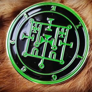 Alloces Sigil Necklace // Ars Goetia Demon Sigil // Lesser Key of Solomon Goetic Ritual Medallion for Ceremonial Magick Demon Summoning Seal
