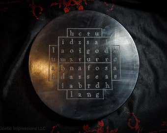Enochian Tablet of Nalvage Hand Carved in Black Wax