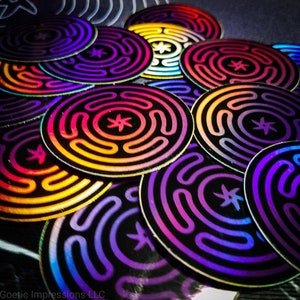 Hecate Holographic Sticker // Wheel of Hekate Sticker // Stropholos Sticker