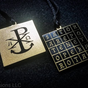 SATOR Square Talisman with Chi Rho symbol || Magick Square Amulet